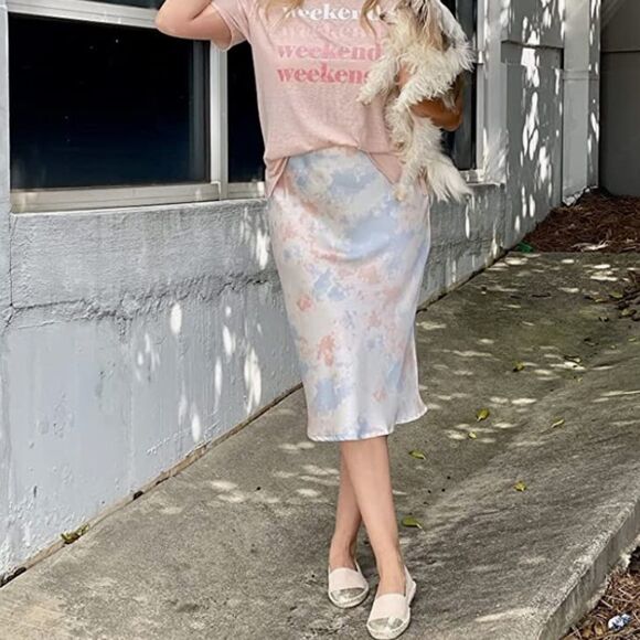 Mud Pie Women's Anya Tie Dye Midi Skirt - Picture 4 of 6